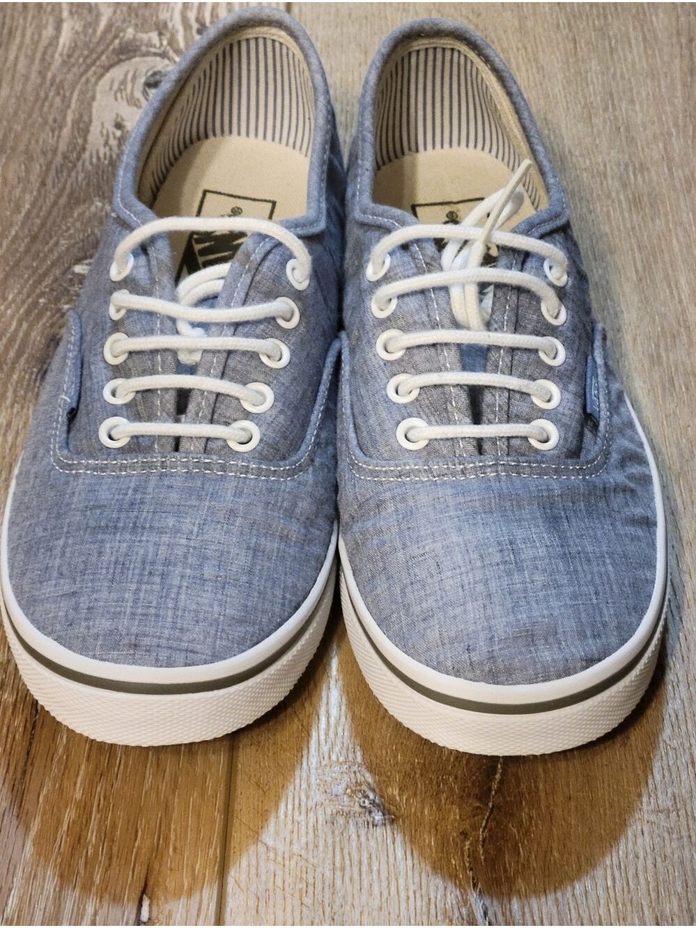 Vans Authentic Lo Pro Chambray Blue / True White - Men's 6.5 / Women's 8